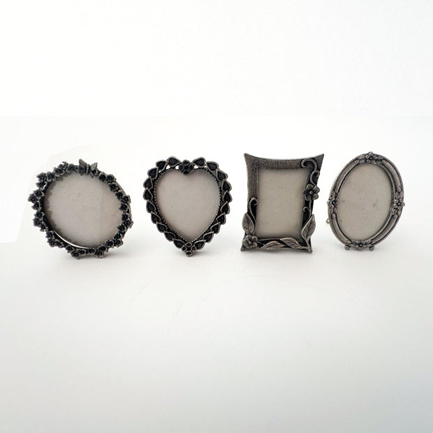 Assorted Small Pewter Frames for Needlework Miniatures