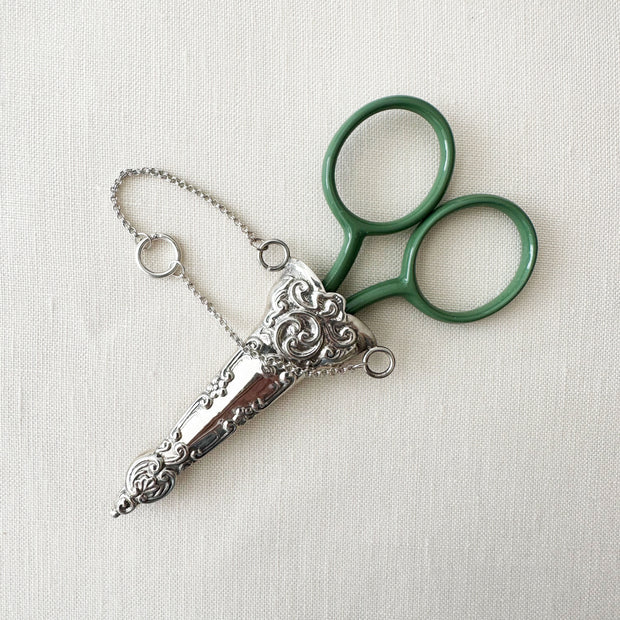 Chatelaine Sterling Silver holder with Chain