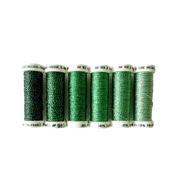 Au Ver a Soie Metallic Braid Shade Collection - Size 8 - Green