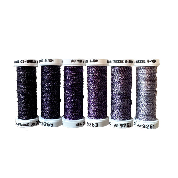 Au Ver a Soie Metallic Braid Shade Collection - Size 8 - Purple