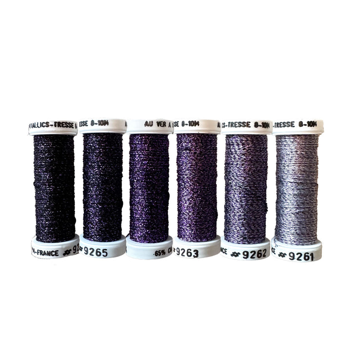 Au Ver a Soie Metallic Braid Shade Collection - Size 8 - Purple
