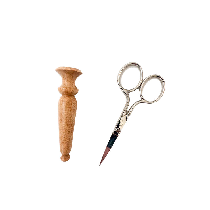 Maple Scissor Case with Fine Embroidery Scissors