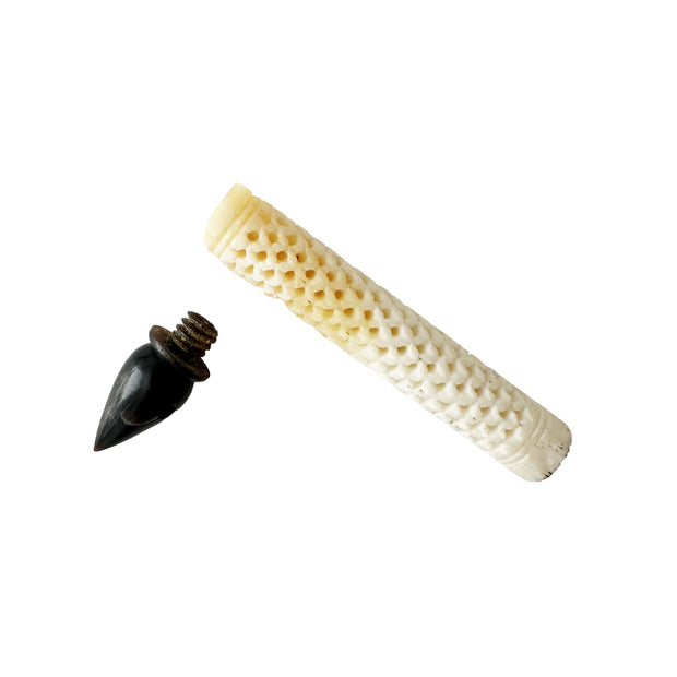 Carved Bone Needle Case - “Filigree”
