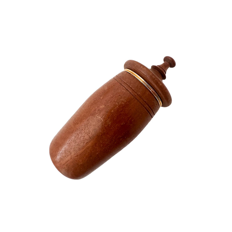 Tall Wooden Needle Case Hand Turned with Lid