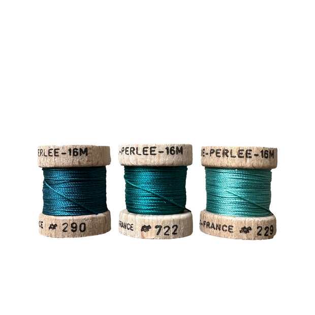 Au Ver à Soie ® Soie Perlee Silk Thread Kit - Aqua