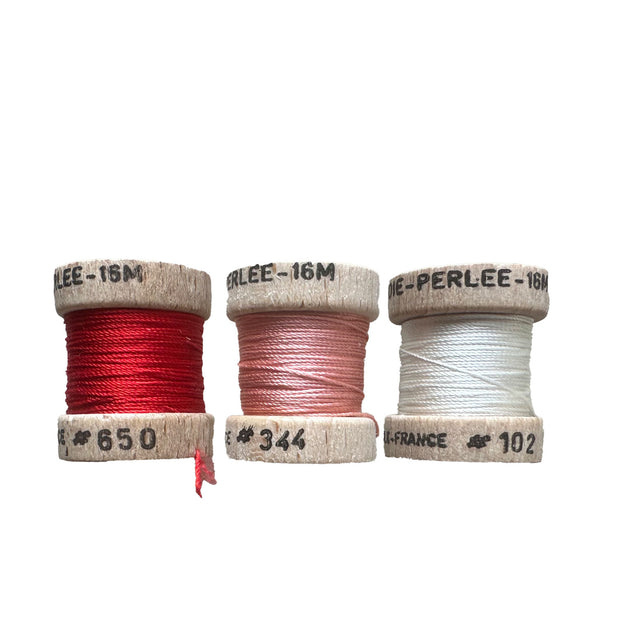 Au Ver à Soie ® Soie Perlee Silk Thread Kit - Crimson Pink