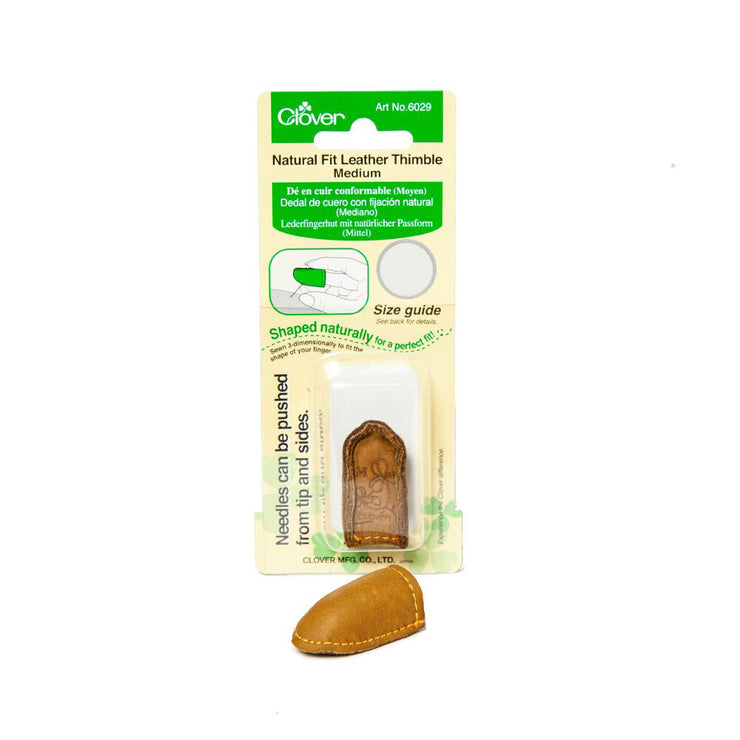 Clover Leather Thimble - Natural Fit