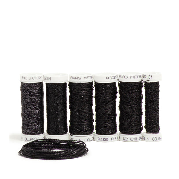 Ensemble de Metallic Thread Kit - Black
