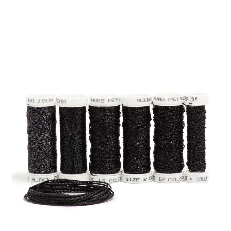 Ensemble de Metallic Thread Kit - Black