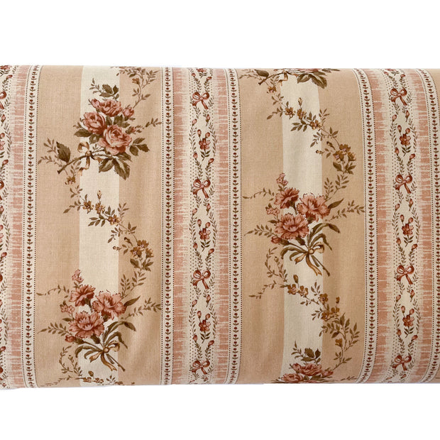 Mauve Rose Stripe Wallpaper Fabric by Yuwa