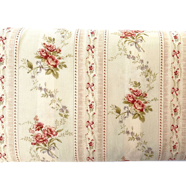 Floral Stripe Wallpaper Fabric by Yuwa