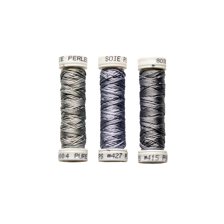 Au Ver à Soie ® Soie Perlee Silk Thread Kit - Cool Neutrals