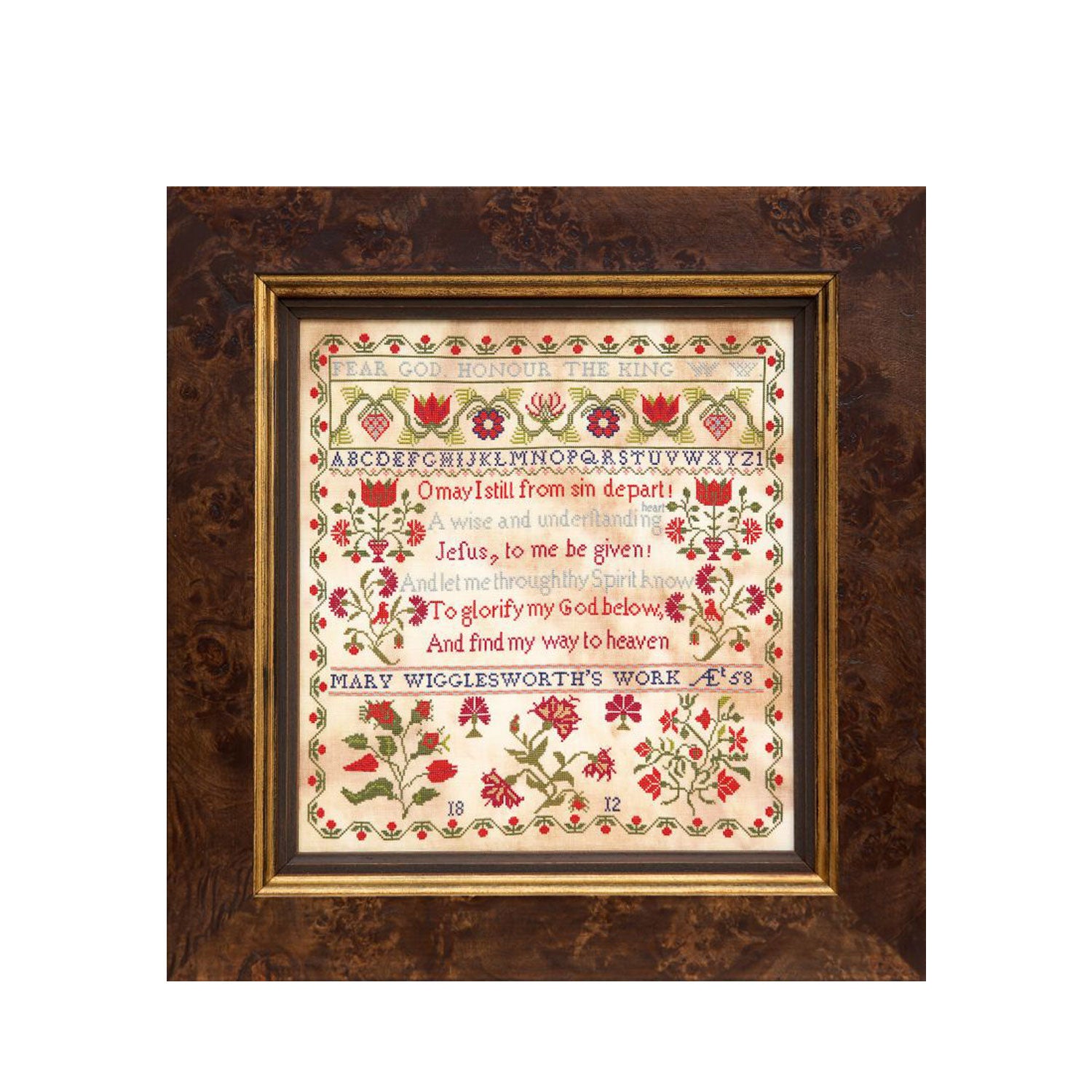 Mary's room 掛軸 墨書 Hands Across the Sea - Mary Wigglesworth 1812 - Soie 1003 Thread
