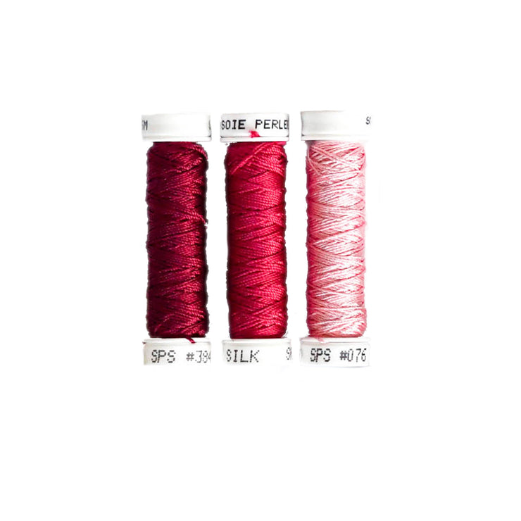 Au Ver à Soie ® Soie Perlee Silk Thread Kit - Berry Pink