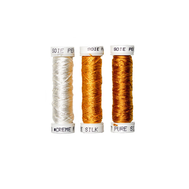 Au Ver à Soie ® Soie Perlee Silk Thread Kit - Golden