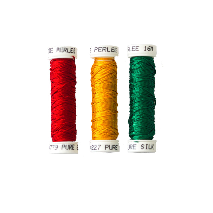 Au Ver à Soie ® Soie Perlee Silk Thread Kit - Stoplight
