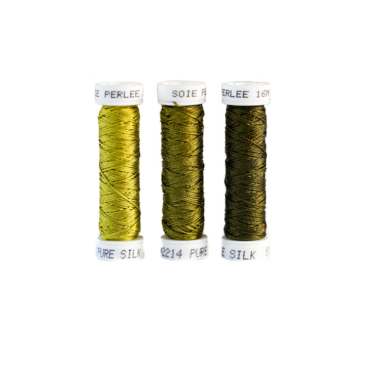Au Ver à Soie ® Soie Perlee Silk Thread Kit - Olive Green