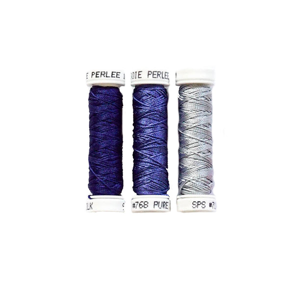 Au Ver à Soie ® Soie Perlee Silk Thread Kit - Royal Blue