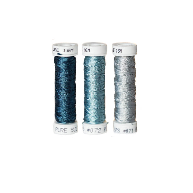 Au Ver à Soie ® Soie Perlee Silk Thread Kit - Steel Blue