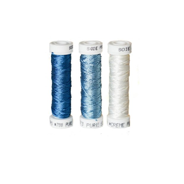 Au Ver à Soie ® Soie Perlee Silk Thread Kit - Sky Blue