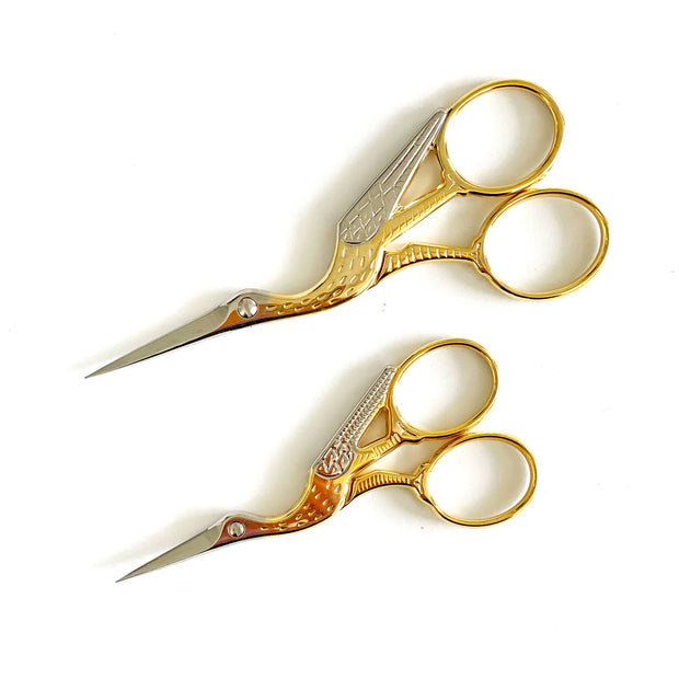 Sophia Stork Scissors with Leather Sheath - 4.5"